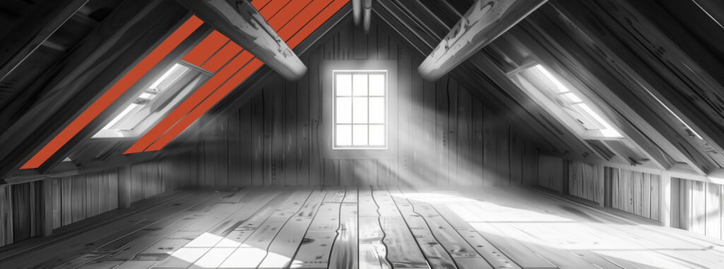 Attique maison plafond radiant